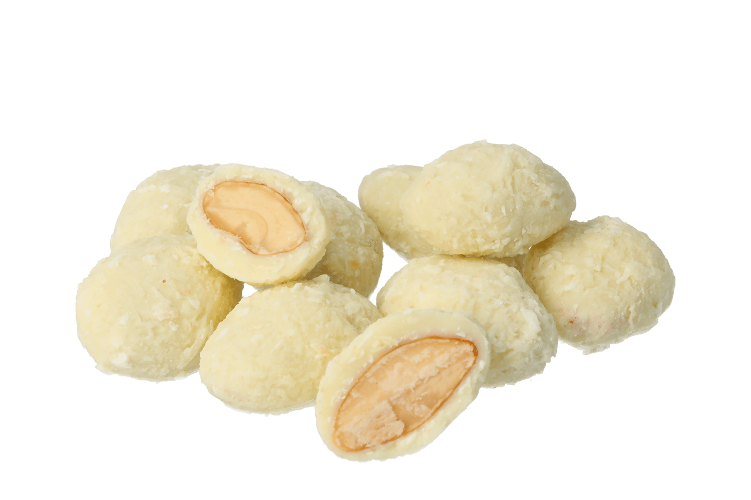 Kokosmandeln weiß chocoliert Kokosmandeln weiß chocoliert